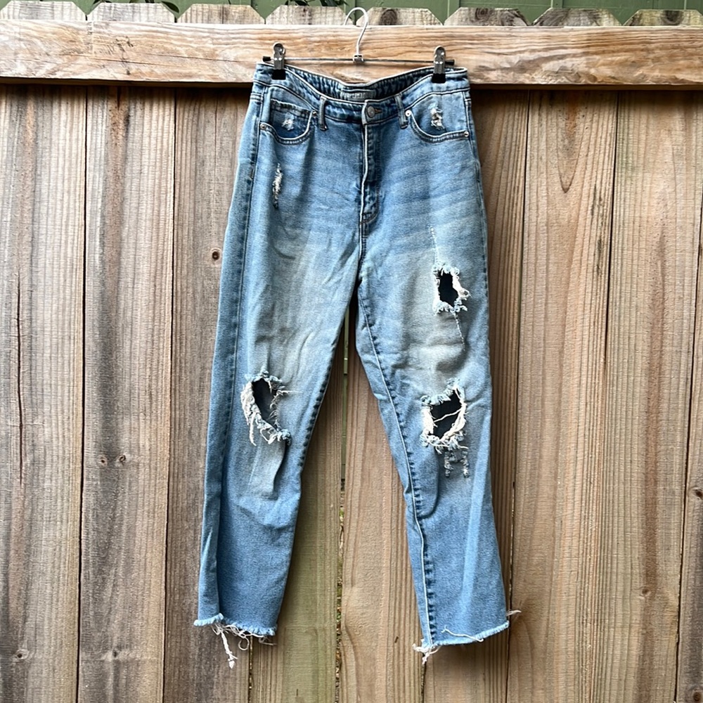 Wild Fable cropped distressed mom jeans 8